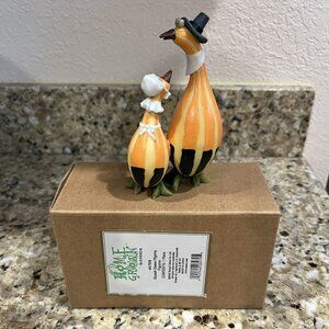 Enesco Home Grown Squash Geese Fall Thanksgiving Pilgrims Figurine 4017530